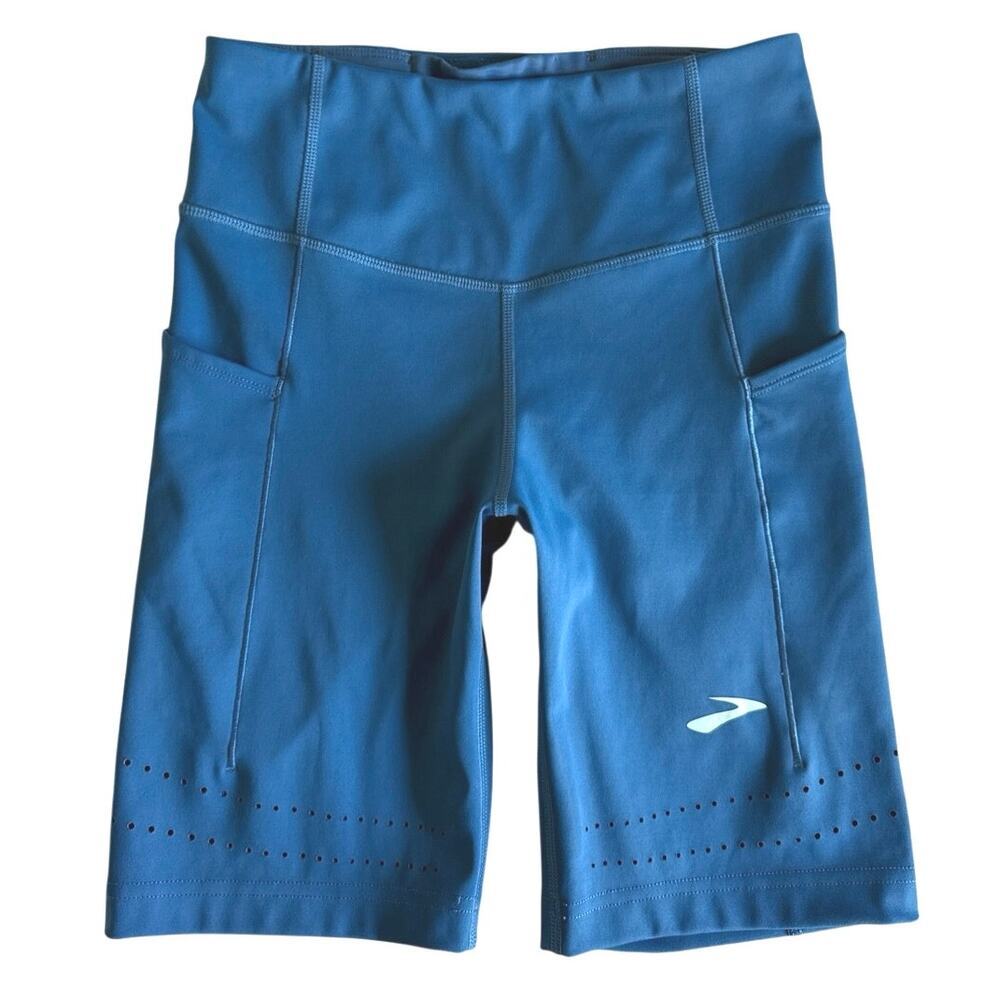 Brooks Women’s Method 8” Short Tight Size S Blue Activewear *EUC